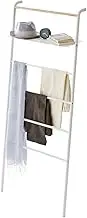 YAMAZAKI home Tower Leaning Ladder with Shelf White