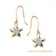 King Star 18K玫瑰金星星鑽石耳環(單顆美鑽擁有20分視覺效果)