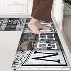 Farmhouse Kitchen Rug and Runner Set Washable Cushioned Anti Fatigue Kitchen ...