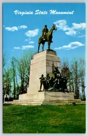 c1960s Virginia State Monument Gettysburg PA Vintage Postcard