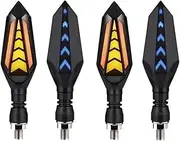 Motorcycle Indicators Turning For Y&amaha MT 07 09 TMAX 500 530 Motorcycle Arrows LED Turn Signal Lamp Sequential Flowing Flash Indicator Lights Running(4pcs Clear)