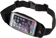 DFV mobile - Case Belt Bag Reflective with Touch Screen for Running Walking Hiking Jogging Waist Pack Waterproof Fanny Pack Pouch for Samsung Galaxy Core Plus SM-G350 - Black