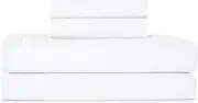 CASUAL LIVING 32627 Queen Size Hotel Style Premium Silky Ultra-Soft Luxury Cooling Technology Machine Washable Quick Dry Anti-Wrinkle Bedding 4-Piece Sheets and Pillowcases Set, Queen, White