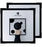 Bemaystar 2pk DIY Diamond Painting Frames 10x10in & 12x12in, Black - NEW!