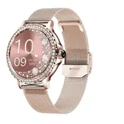 Fitness Watch Smart Women Bluetooth Call 100 Sports Mode DIY Dials Body Sleep Monitor IOS Android Health Tracker Rosegold