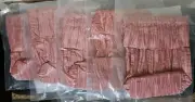 Lot of 5 Mary Kay Drawstring Closure with Plastic Crystal Bead ~ Pink Satin Bags
