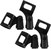 JEWEDECO 4pcs Microphone Clip Holder Lightweight Clamp for Easy Setup Shock Resistant Design Compact and Portable Mic Stand Clips for Secure Microphone Mounting