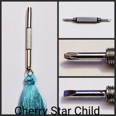 Tiny Miniature 1mm Phillips & Flat Head Screwdriver For Craft Tool Glasses