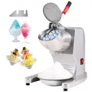 VEVOR Ice Crushers Machine, 220lbs Per Hour Electric Snow Cone Maker with 4 Blades, 300W Electric Ice Crusher with Cover and Bowl for Home and Commerc