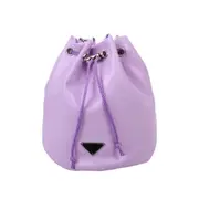 Fashion Drawstring Bucket Bag Women PU Leather Crossbody Shoulder Small Handbags Popular Simple Female Daily Bag