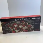 Kabob Rack and Skewers Charcoal Companion, New Complete.