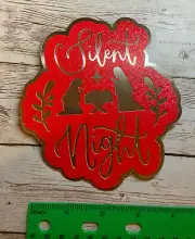 Silent Night Glitter & Gold Die Cut Paper Piecing Christmas Holiday