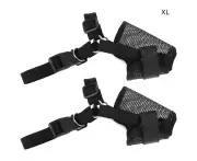 2Pcs Pet Anti Bite Mesh Dogs Muzzles Pet Mouth Cover Anti Breakout Anti-Shedding Black(Xl )