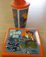 Tupperware Go Diego Sandwich Keeper & Tumbler Set Pour Seal Orange New