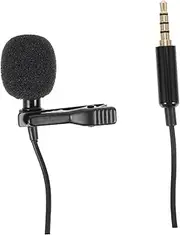TOGEVAL Tiny Microphone Lapel Mm Recording Microphone Clip for Smartphones Tablets Pcs Laptops Cameras