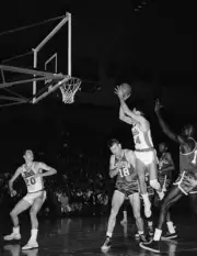 Al Bianchi Of The Syracuse Nationals Shoots 1960S Old Basketball Photo 34