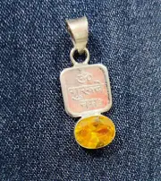 Ashtadhatu Guru Yantra Locket Guru Jupiter Greh Yantra Locket Pendant Golden
