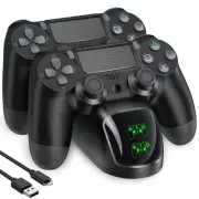 Controller Charging Stand Dual Fast Charger Dock Station LED For PlayStation PS4