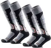 [WEIERYA] Ski Socks 2 Pairs Pack for Skiing, Snowboarding, Cold Weather, Winter Performance Socks
