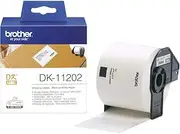 Brother Genuine DK-11202, White Shipping/Name Badge Labels, 62mm x 100mm, 300 Labels Per Roll