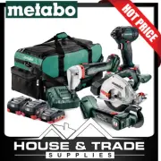Metabo Cordless Kit 4 Piece 18v Saw Grinder Nibbler & Impact Driver AU68401350