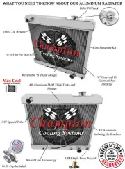 Perf 2 Row 1" Tubes Radiator W/ 16" Fan for 1965 1966 Oldsmobile Cutlass #AE284