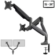 15" to 34" Dual Arm LCD Monitor Desk Table Mount Stand Full Motion Gas Spring