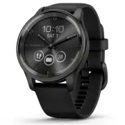 Garmin vvomove Trend Slate Stainless Steel Bezel with Black Case and Silicone Band 010-02665-00