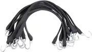 50 Pack 21" EPDM Rubber Tarp Bungee Straps with Crimped Hooks Tie down Cords Hea