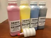 (200g/160g) "Super Glossy" 4 Toner Refill for OKI C612n, C612dn - REFILL ONLY