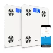 NNEAGS 2X Wireless Bluetooth Digital Body Fat Scale Bathroom Health Analyser Wei