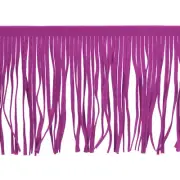 1 Yard 4 Inch PU Leather Fringe Trim DIY Tassel Fringe for Sewing, Purple