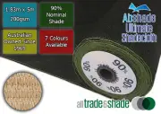 90% Shade Cloth 1.83M x 5M, Shadecloth in Multiple Colours