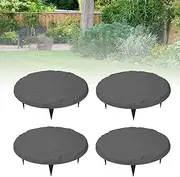 Outdoor Step Stones, Decorative Polypropylene Stepping Stones with Ground Stakes, Walkway Stepping Stones Pathway Stepping Stones for Lawn Garden Pathway (Round)