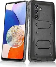 [Asuwish] Phone Case for Samsung Galaxy A25 5G/A24 4G/M34 /F34 Cover Hybrid Shockproof Drop Proof Protective Cell Accessories Dual Layer Rugged Slim Hard Bumper A 25 25A 24A LTE A255G Women Men Black