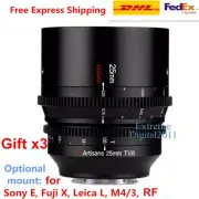 7artisans 25mm 35mm 50mm T1.05 Cinema Lens for Sony E Fuji X Leica M43 RF Camera