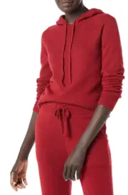 AMAZON ESSENTIALS Women's Soft Touch Hooded Pullover Sweater Size M - Dark Red