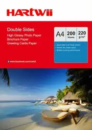 A4 Both Sides Glossy Photo Paper For Inkjet Paper Printing 220Gsm - 200 Sheets