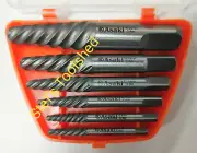 ASAKI 5 / 6 Piece EZY OUT Screw Extractor Set Easy Outs Broken Screw Remover Set