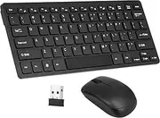 EZONEDEAL 2.4GHz Wireless Keyboard and Mouse Combo with USB Receiver - Computer Keyboards,High Precision Slim Sleek Design 1600 DPI for PC,Desktop,Computer,Laptop,Windows XP/Vista/7/8/10 (Black)