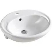 Fienza Micki Semi Recessed Basin Gloss White 515mm x 430mm RB760