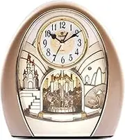 Upgraded Vintage Table Clock, Silent Quartz Movement Desk Clock, Hourly Chiming Alarm Clock, Tabletop Clock for Living Room Bedroom Bedside Clock