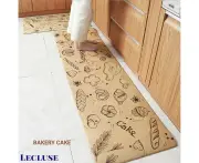 Lecluse Kitchen Non-Slip Mat Home Floor Carpet Rug Waterproof Anti-Oil PVC - Bakery Cake - 45x75cm