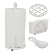 Cast Iron Napkin & Paper Towel Holder, Spoon Rest, Trivet Lattice 1 PC & Bundles