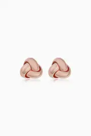 Oradina 14K Gold Forget Me Knot Stud Earrings in Rose Gold at Nordstrom, Size Small