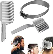 BEANPRECOY 3Pcs Fade Comb Men's Hair Cutting Stencils with Fade Hair Trimming Guide Professional Barber Comb Barber Cutting Comb Fade Comb Blend Comb Professional Curved Positioning Comb for Men