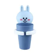 Cartoon Animal Toothbrush Holder Punch-Free Bathroom Wall-Mounted Mouthwash Cup Comb Toothpaste Tube Suspension Storage Rack