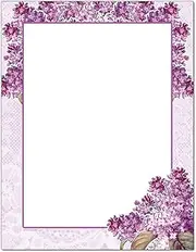 Granny's Lilacs Letterhead Laser & Inkjet Printer Paper (25 Sheets)