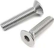 M1.6 M2 M2.5 M3 M4 M5 M6 M8 304 A2 Stainless Steel DIN7991 Hexagon Hex Socket Head Flat Countersunk Allen Bolt Screw (Color : 20mm_M1.6 (50pcs))