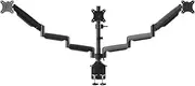 Monoprice 129406 Triple Monitor Gas Spring Mount for up to 32" Screens, Locking Center Mount high-Strength Steel and Aluminum Structural Components - Workstream Collection Black